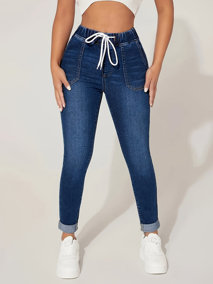 ELVIRE | Relaxed Fit Women's Jeans with High Waist and Drawstring