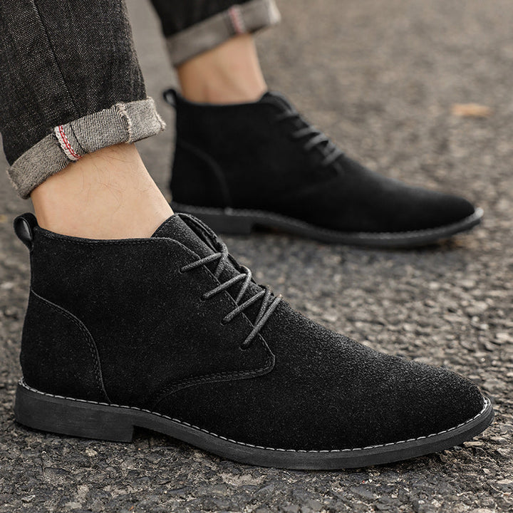 Carter Walk | Premium Lace-Up PU Suede Shoes for Men