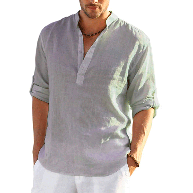 RUFORD | Solid Color Linen Men's Shirt