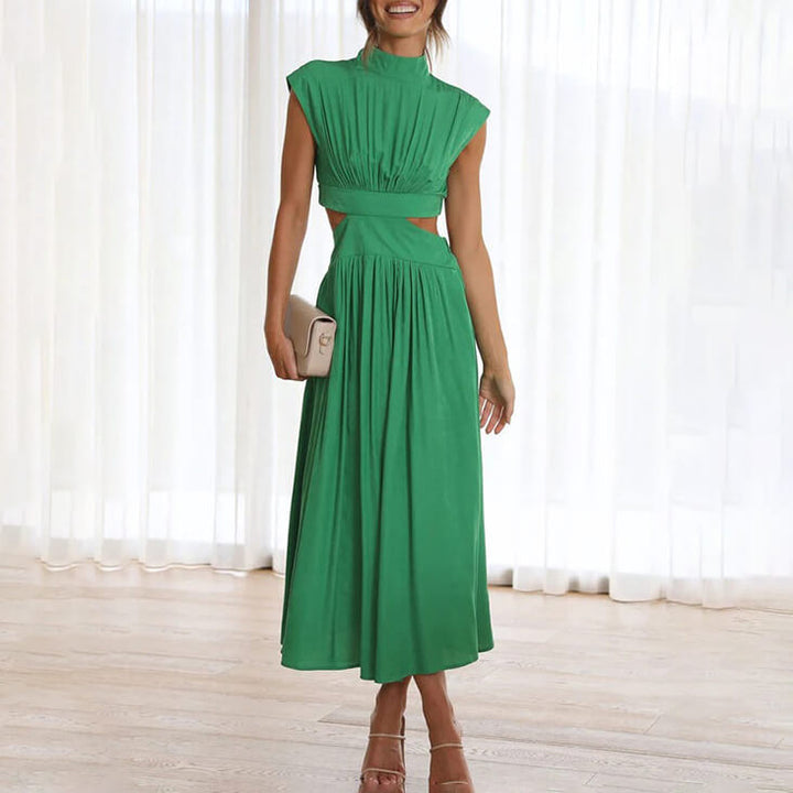 Mia | High-Neck Pleated Dress