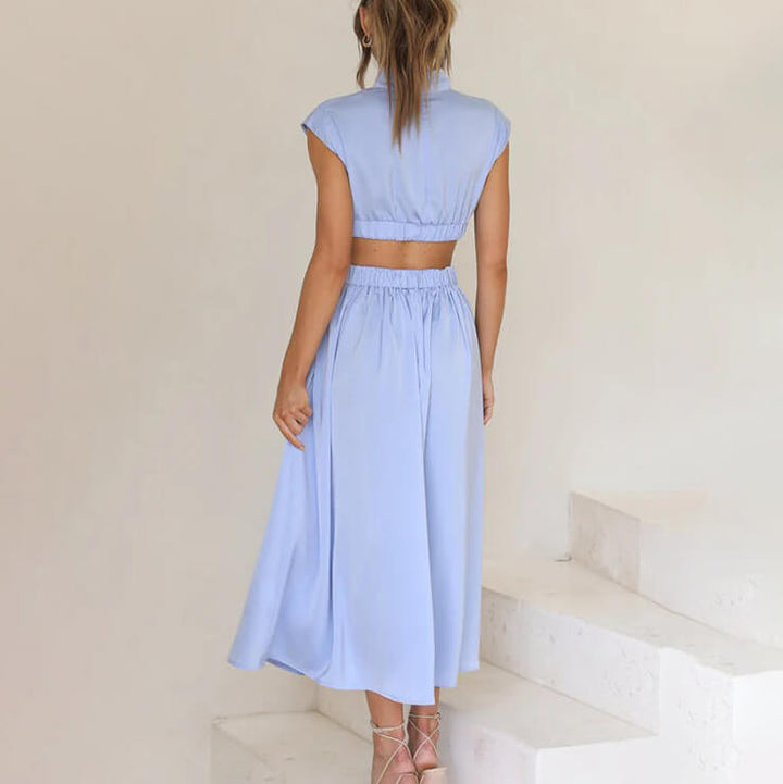 Mia | High-Neck Pleated Dress